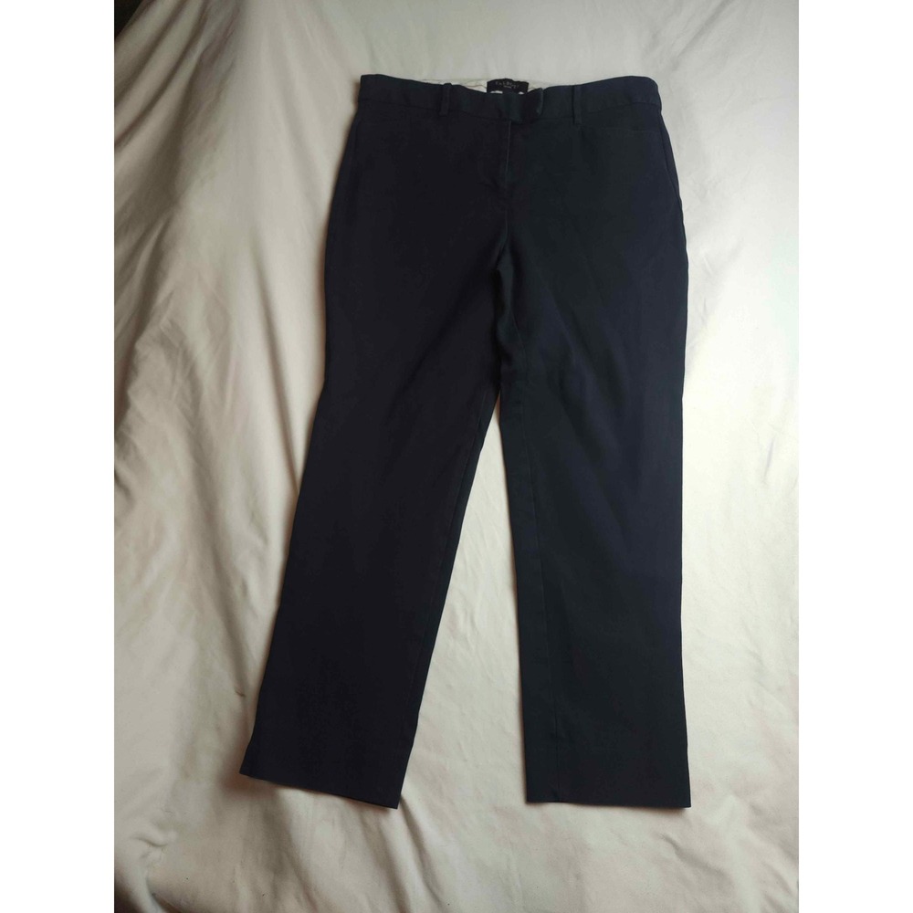 Talbots Hampshire Curvy Ankle Pants Navy Blue Petite 10p Stretch Trousers